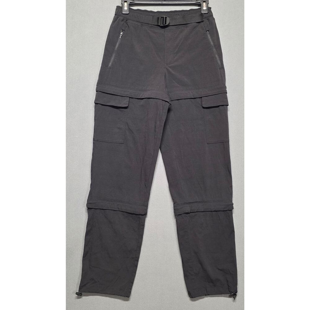 Athleta Trekkie Convertible Hike Pant Women 0 Black Nylon Stretch Ripstop Climb - Picture 2 of 13